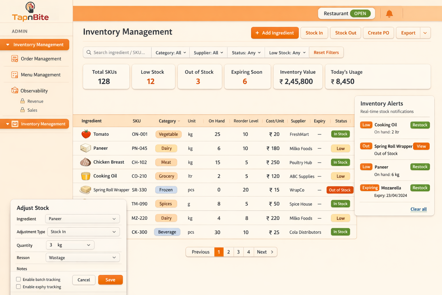 Inventory Dashboard